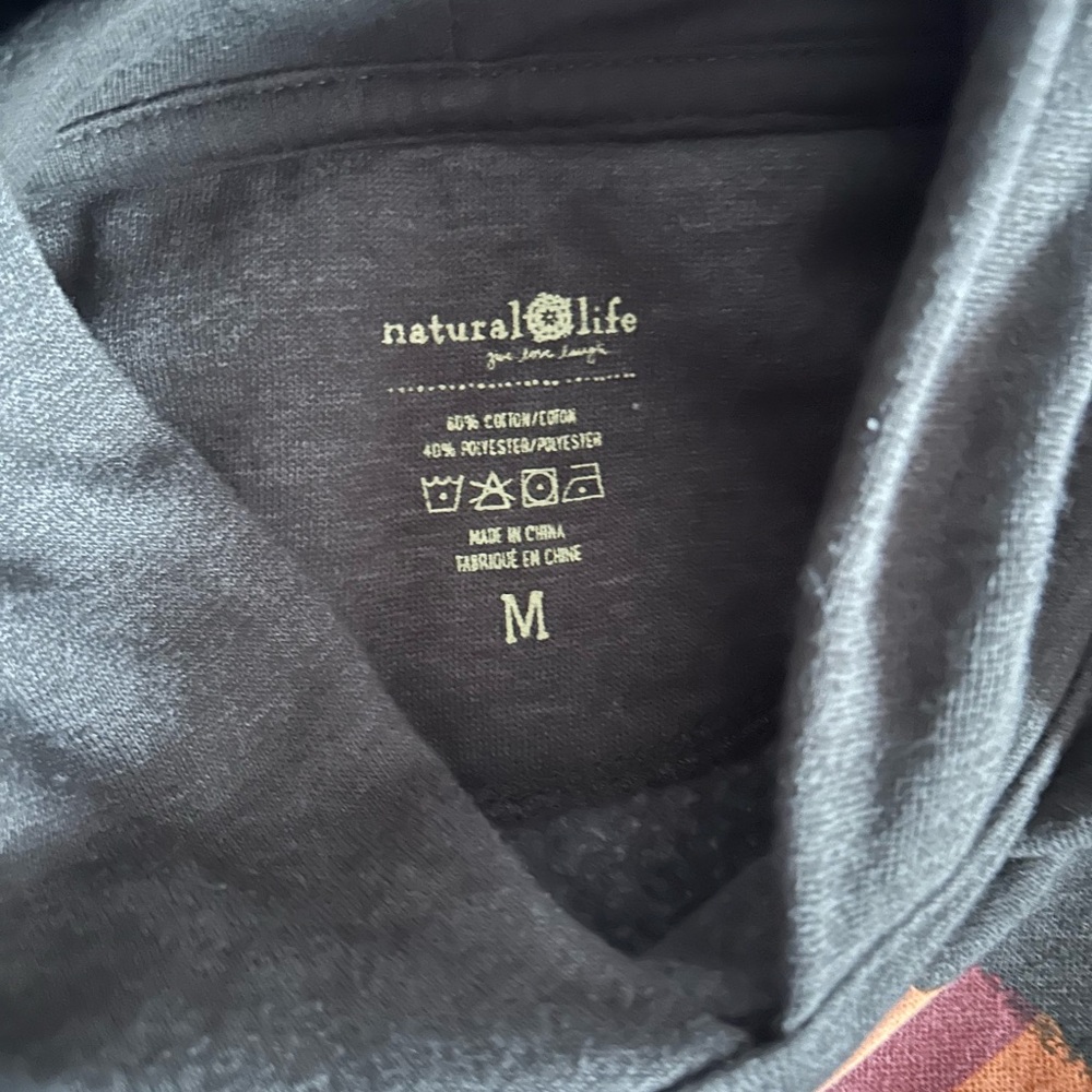 NATURAL LIFE  - Charcoal Cropped hoodie  Medium - Picture 3 of 4